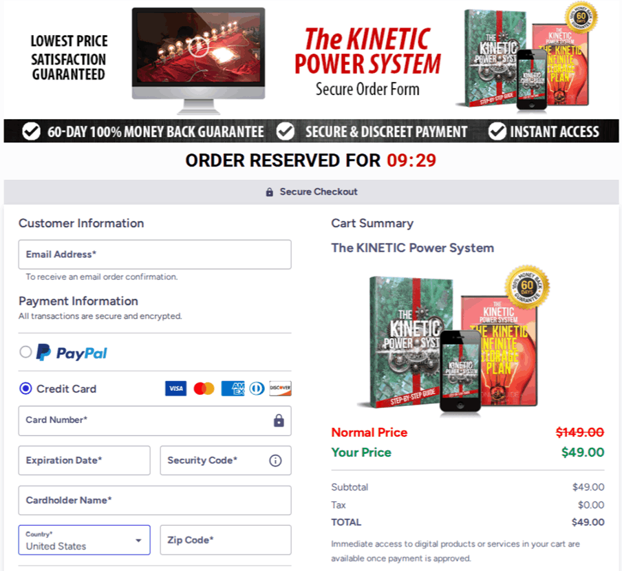 Kinetic Power System Checkout